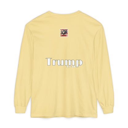 Political cartoon, Unisex Garment-dyed Long Sleeve T-Shirt