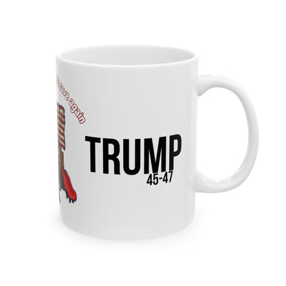 Make our playgrounds safe again trump print, Ceramic Mug, (11oz, 15oz)