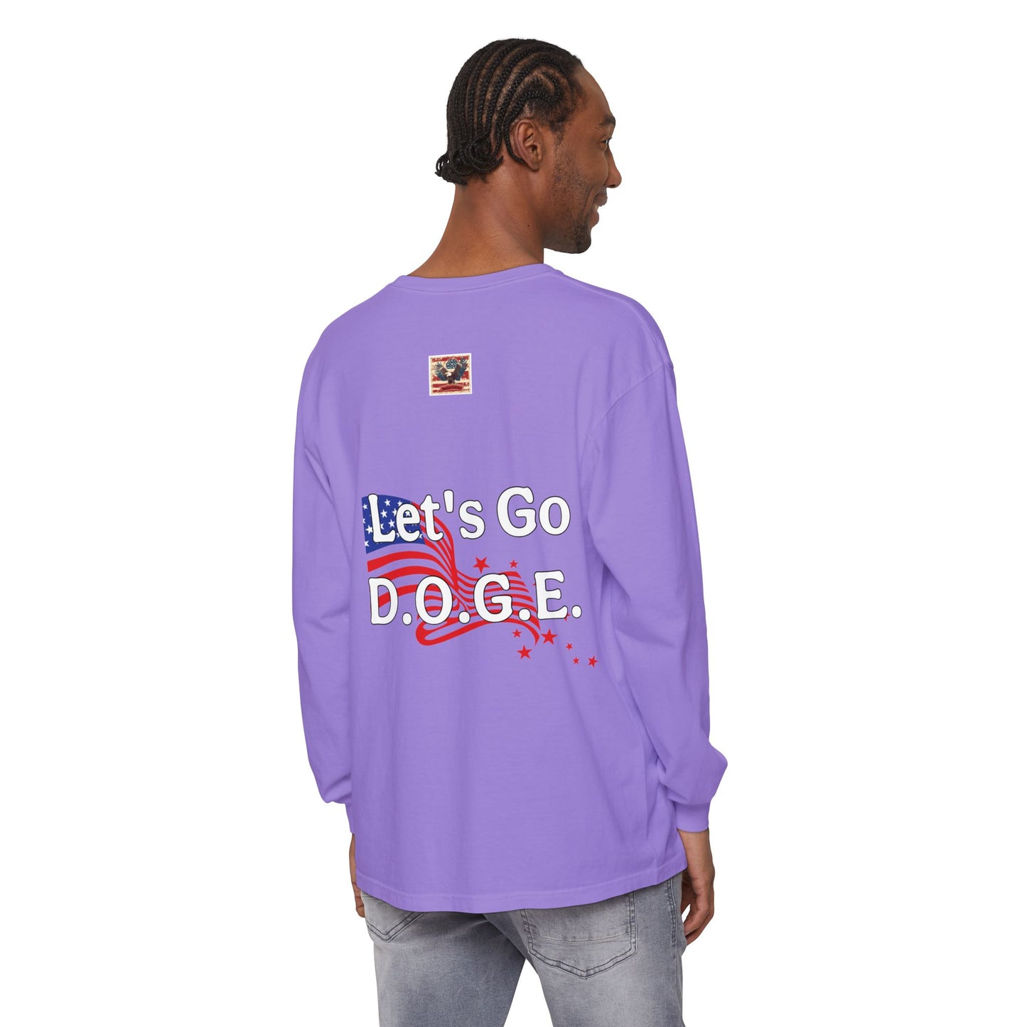 Meltdowns Incoming, patriotic T-shirt in a Unisex Garment-dyed Long Sleeve T-Shirt