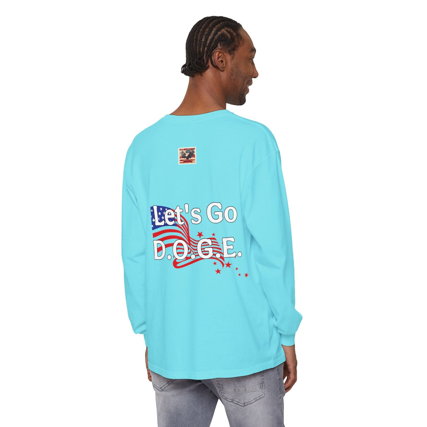 Meltdowns Incoming, patriotic T-shirt in a Unisex Garment-dyed Long Sleeve T-Shirt