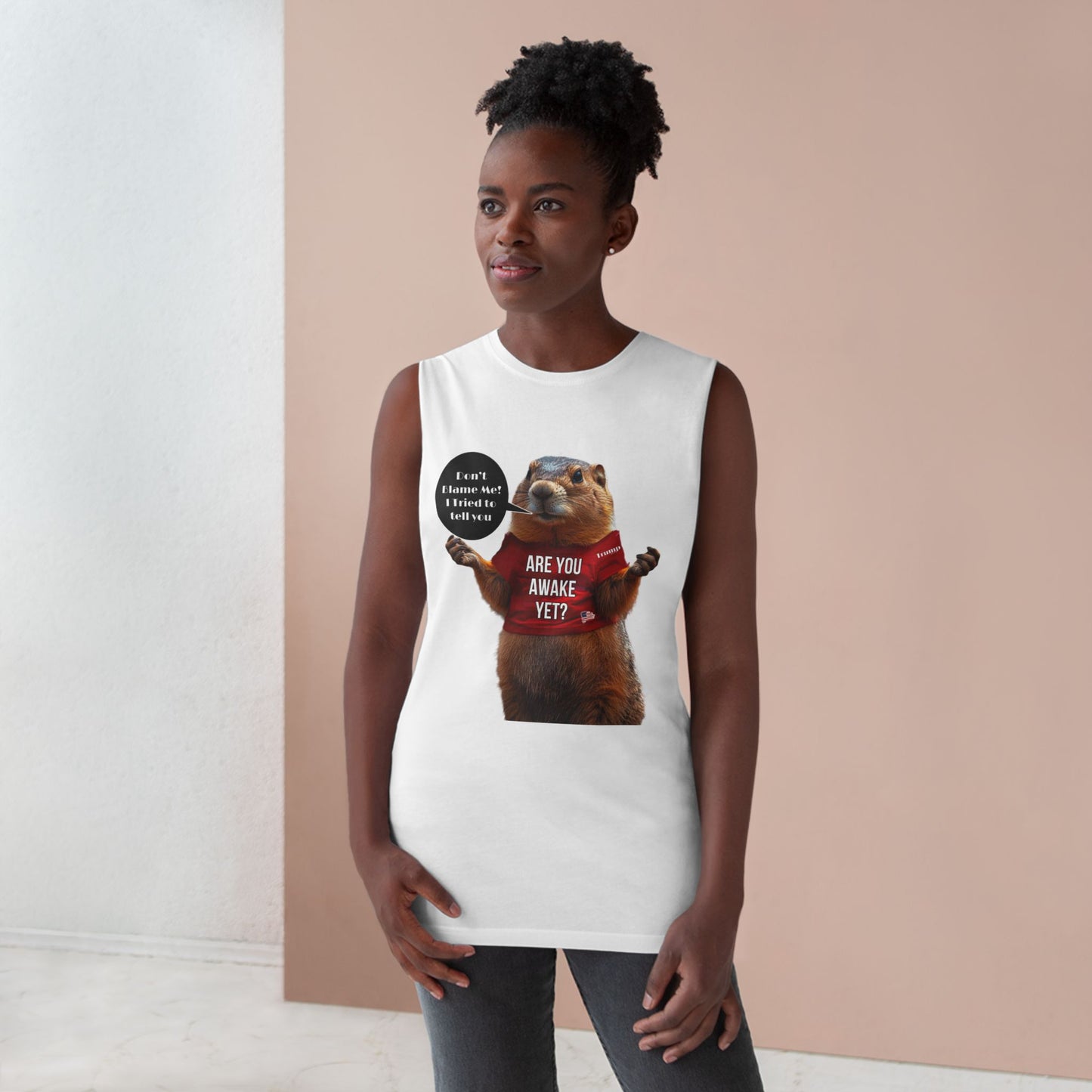 Cartoon patriotic don’t blame me print ,Unisex Barnard Tank