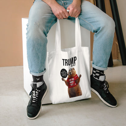 Patriotic cartoon don’t blame me, print ,Cotton Tote Bag