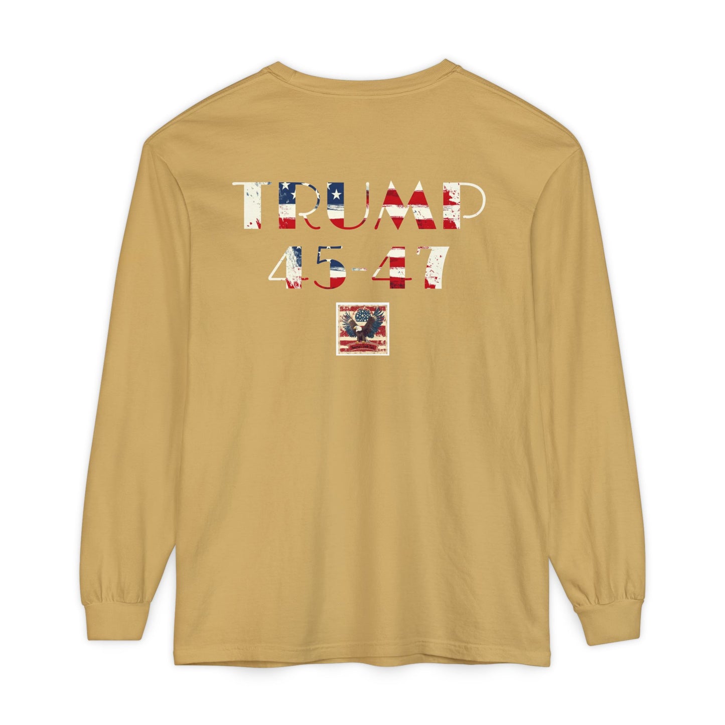 Maga usa American patriot print, Unisex Garment-dyed Long Sleeve T-Shirt