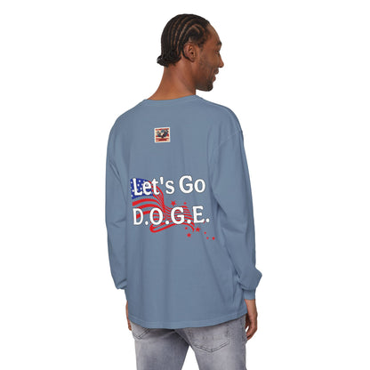 Meltdowns Incoming, patriotic T-shirt in a Unisex Garment-dyed Long Sleeve T-Shirt