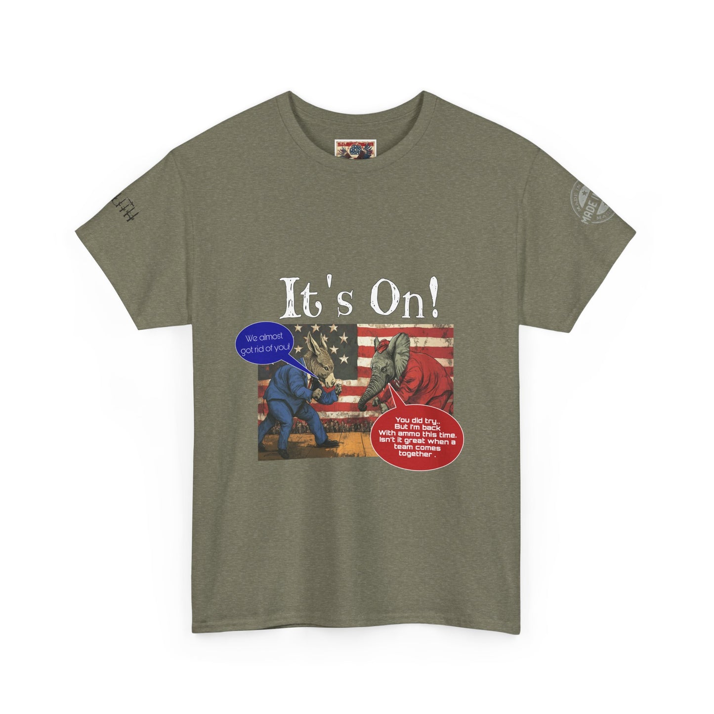 It’s on political, cartoon, print, Unisex Heavy Cotton Tee