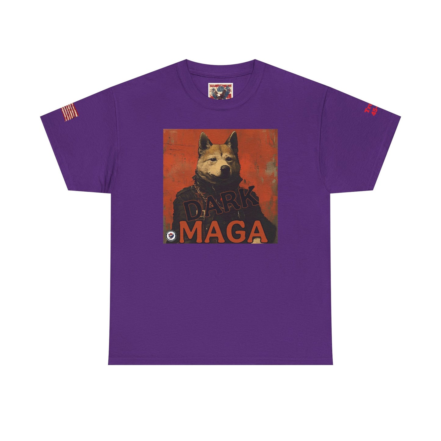 Dark MAGA d.o.g.e patriotic print, Unisex Heavy Cotton Tee