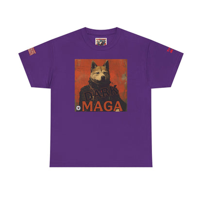Dark MAGA d.o.g.e patriotic print, Unisex Heavy Cotton Tee