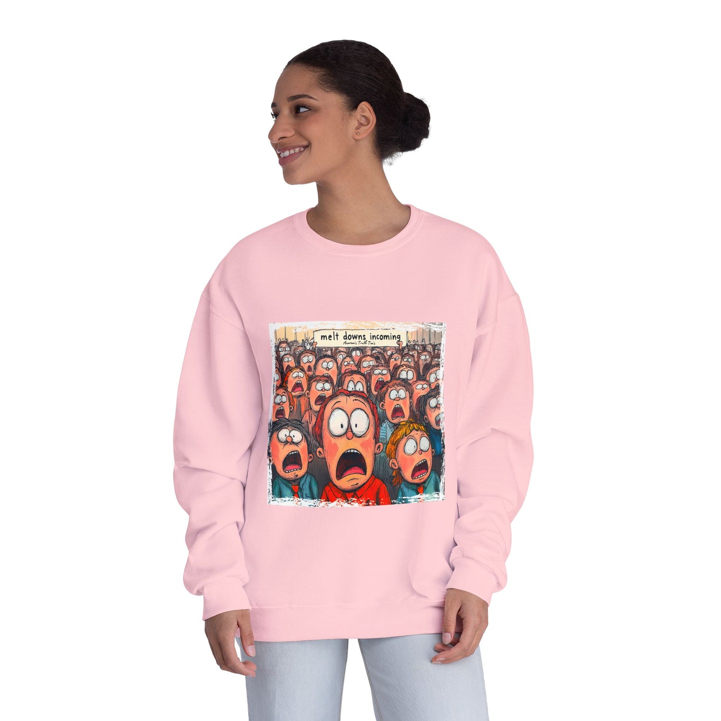 Meltdowns incoming, patriotic t-shirt in a Unisex NuBlend® Crewneck Sweatshirt