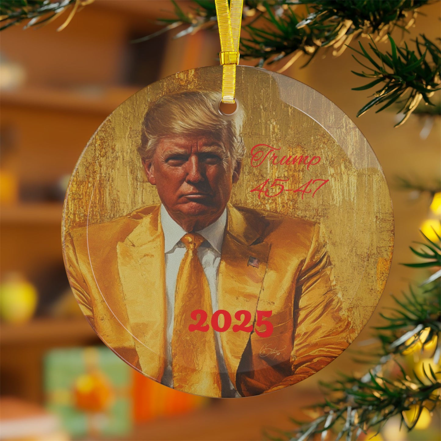 Limited Edition Trump Glass Ornaments