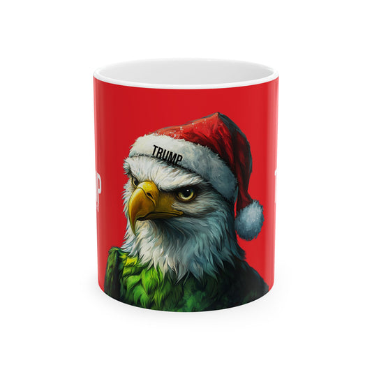 Eagle/Trump Christmas Ceramic Mug, (11oz, 15oz)