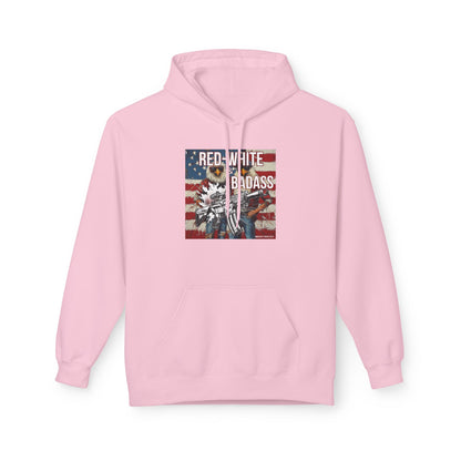 Red white and BA, trump printUnisex Midweight Softstyle Fleece Hoodie