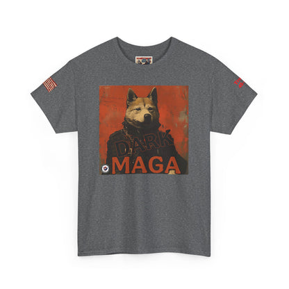 Dark MAGA d.o.g.e patriotic print, Unisex Heavy Cotton Tee