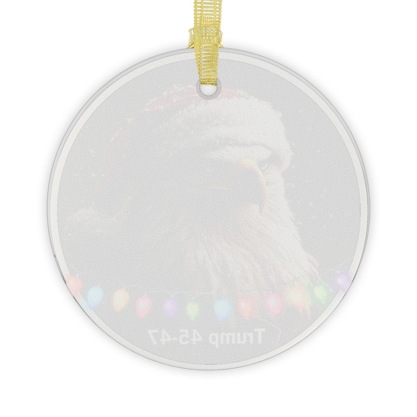 Trump 45-47 eagle Glass Ornaments