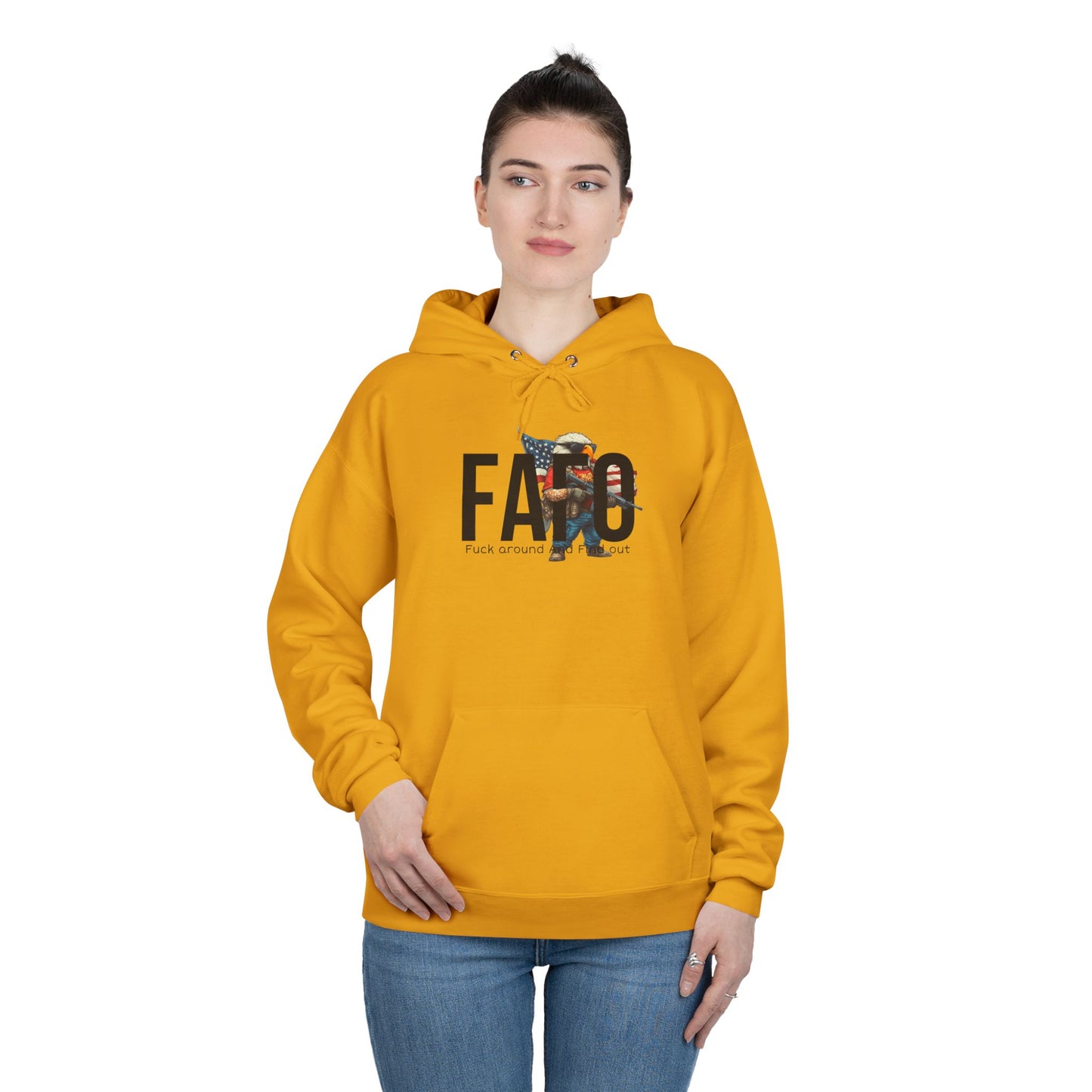 FAFO Trump print, Unisex EcoSmart® Pullover Hoodie Sweatshirt