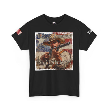 Lock loaded and patriotic, Unisex Heavy Cotton Tee