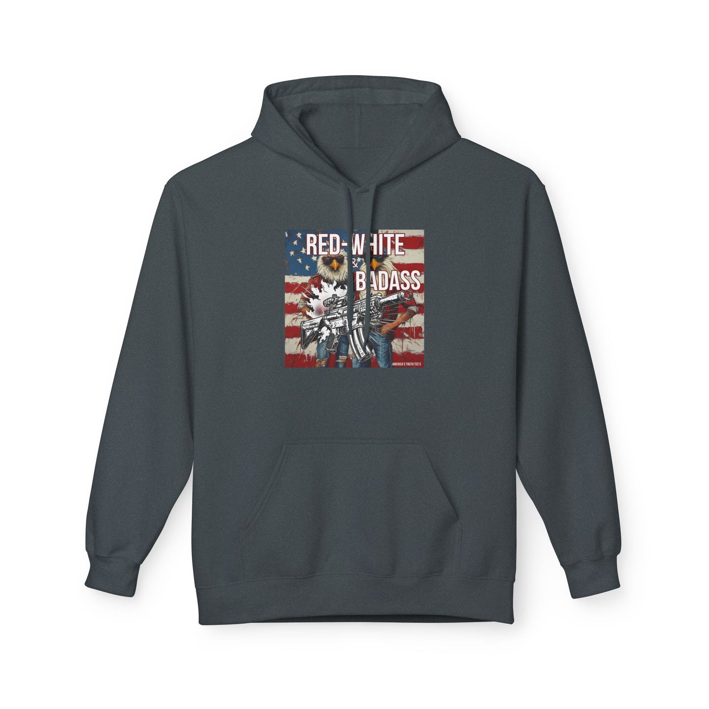 Red white and BA, trump printUnisex Midweight Softstyle Fleece Hoodie