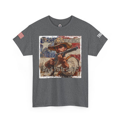 Lock loaded and patriotic, Unisex Heavy Cotton Tee