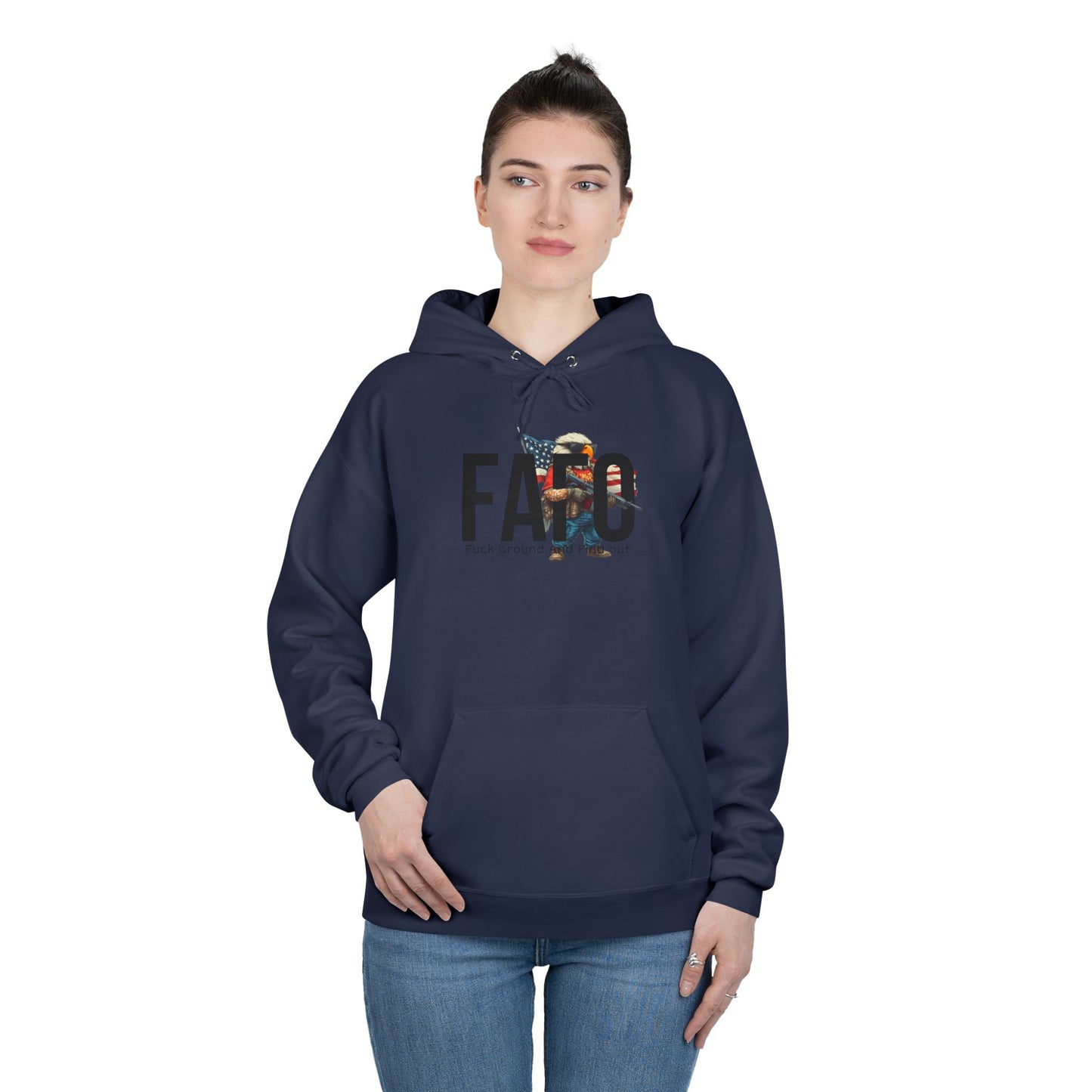 FAFO Trump print, Unisex EcoSmart® Pullover Hoodie Sweatshirt