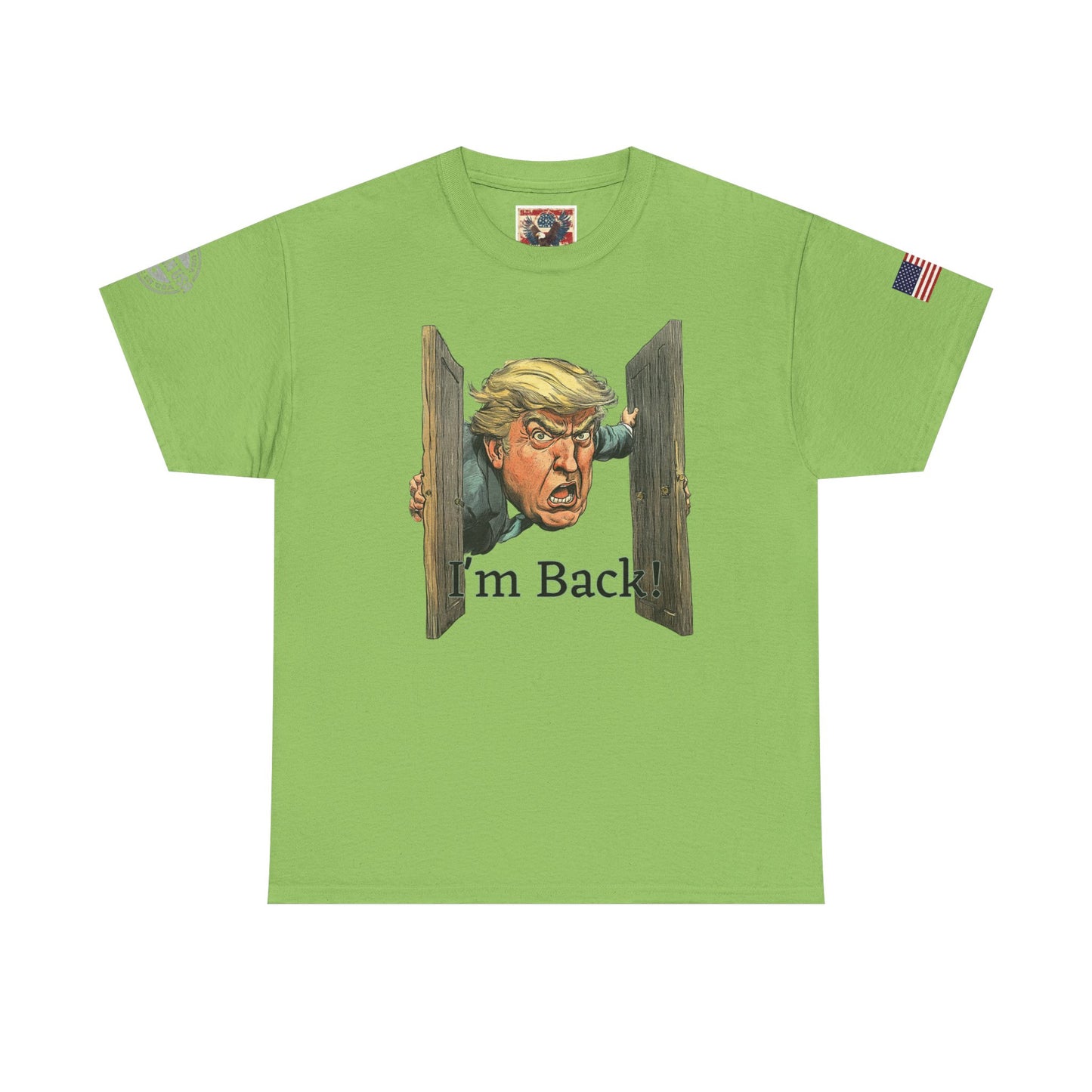 Comical Political Tee - 'I'm Back!' Trump 45-47 Unisex Heavy Cotton Tee