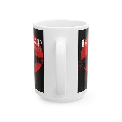 Trump and gun patriotic print Ceramic Mug, (11oz, 15oz)