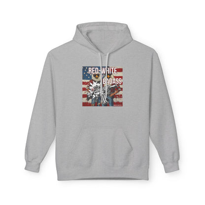 Red white and BA, trump printUnisex Midweight Softstyle Fleece Hoodie