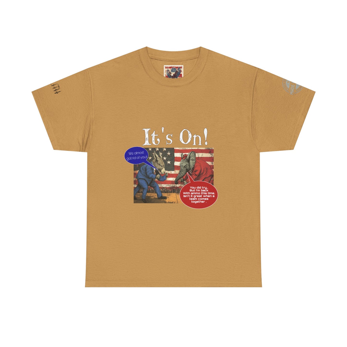 It’s on political, cartoon, print, Unisex Heavy Cotton Tee