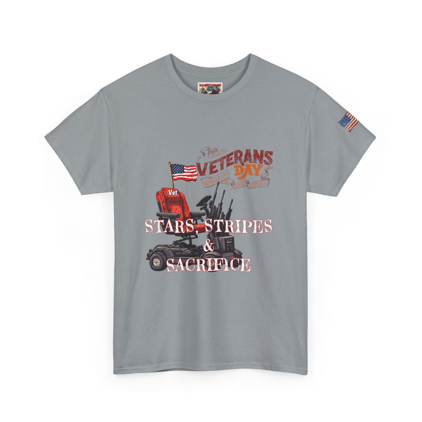 Patriotic Veterans day print ,Unisex Heavy Cotton Tee