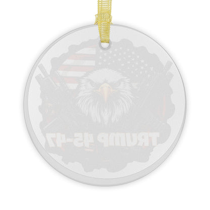 Trump 45-47 Glass Ornaments