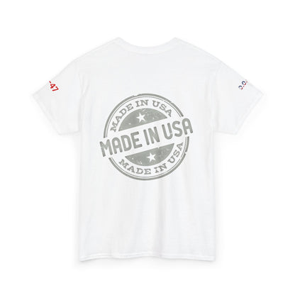 Dark MAGA  with made in USA print Unisex Heavy Cotton Tee