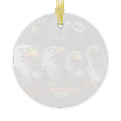 DOGE/trump Glass Ornaments