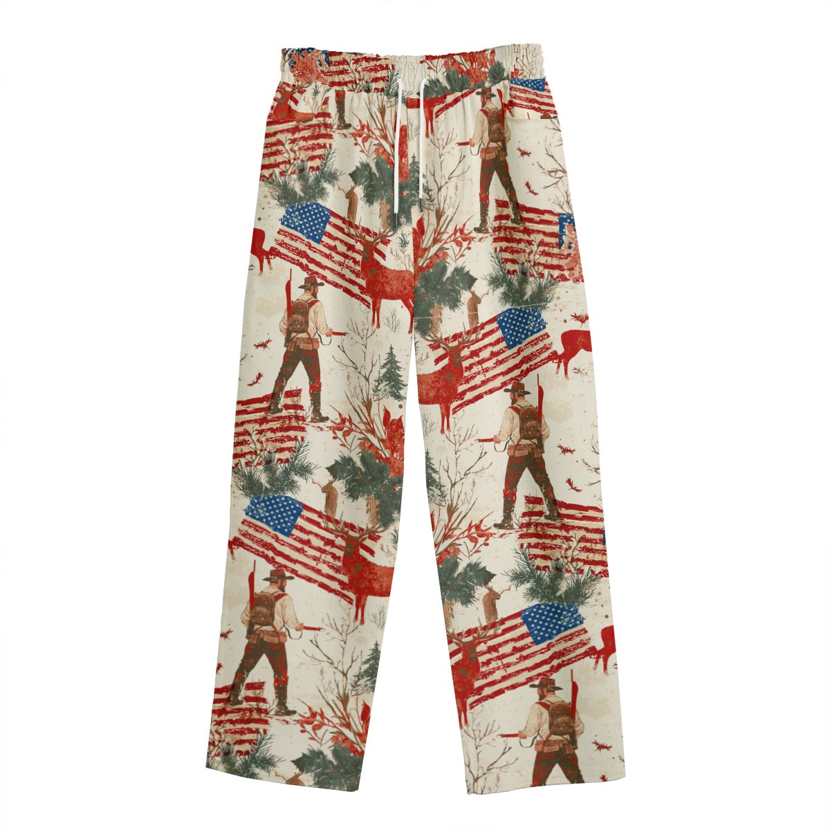 Thanksgiving 1,  Print Unisex Straight Casual Pants | 245GSM Cotton