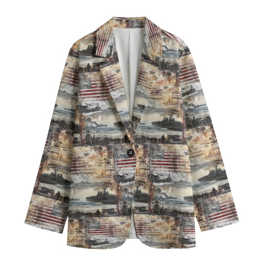 American theme  Women's Leisure Blazer | 245GSM Cotton