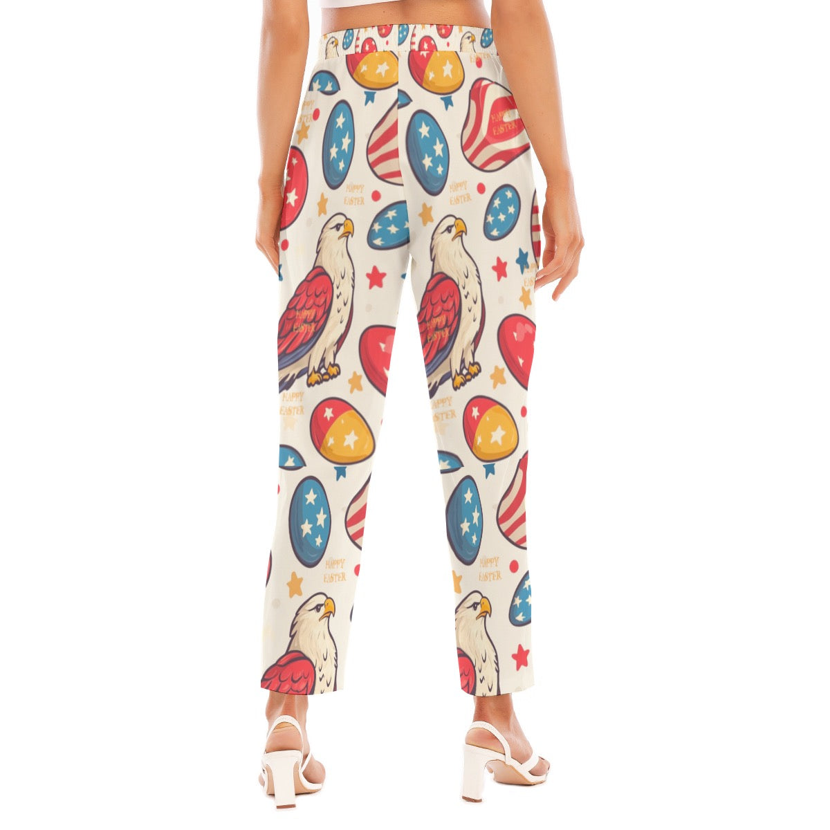 Easter Print Women's Loose Straight-leg Pants