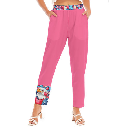 V day Print Women's Loose Straight-leg Pants