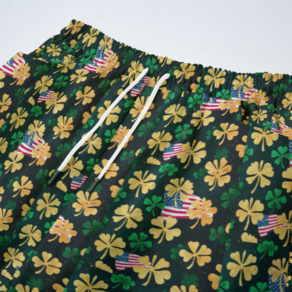 St Patrick’s day 1, Print Unisex Straight Casual Pants | 245GSM Cotton