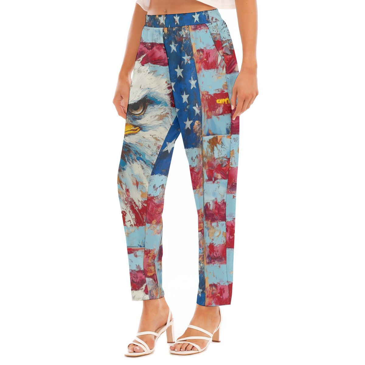 Usa eagle, Print Women's Loose Straight-leg Pants