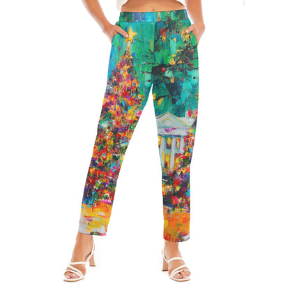 Christmas 1 Print Women's Loose Straight-leg Pants