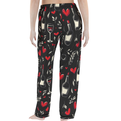 Voentines  print Women'S Trousers Pajamas Set