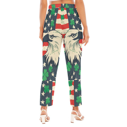 St. Patrick’s day Print Women's Loose Straight-leg Pants