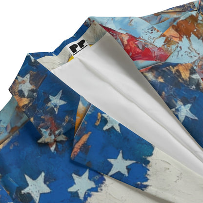 Usa eagle, Print Women's Leisure Blazer | 245GSM Cotton