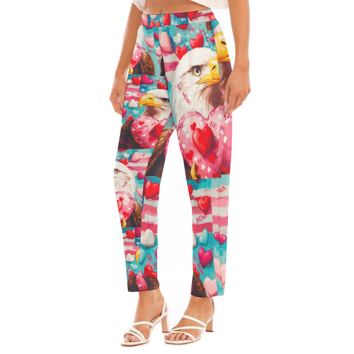 V-day 2, Print Women's Loose Straight-leg Pants