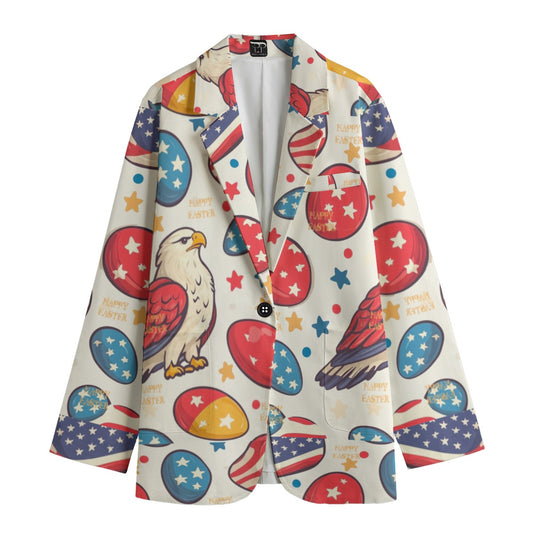 Easter Print Women's Leisure Blazer | 245GSM Cotton
