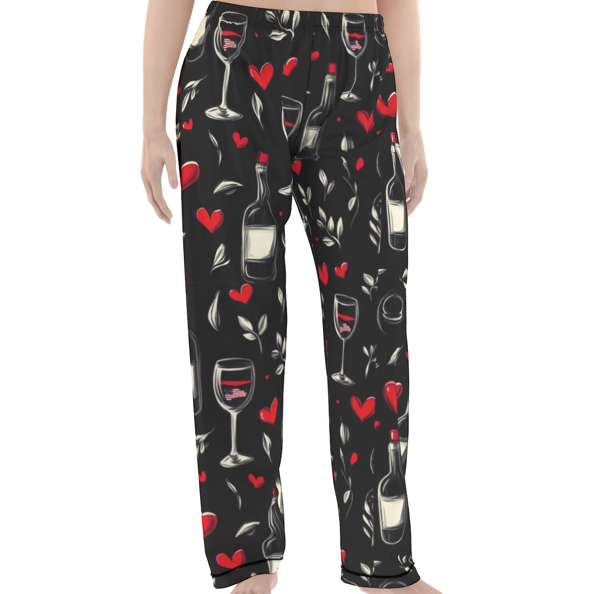 Voentines  print Women'S Trousers Pajamas Set