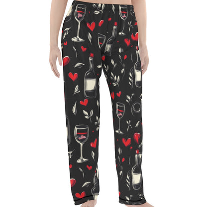 Voentines  print Women'S Trousers Pajamas Set