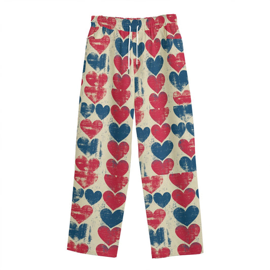 V-day 1, Print Unisex Straight Casual Pants | 245GSM Cotton