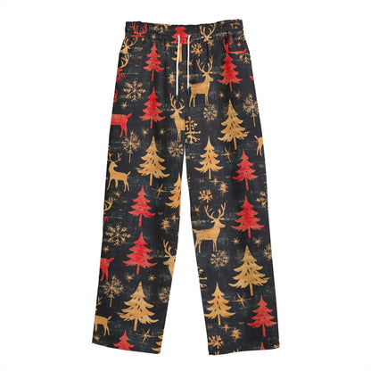 Christmas 1, Print Unisex Straight Casual Pants | 245GSM Cotton