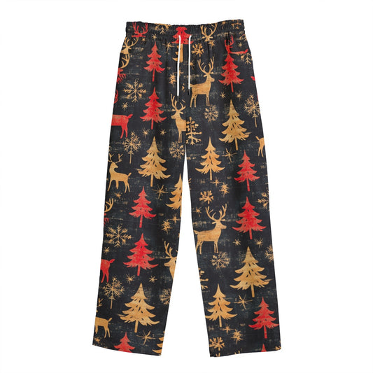 Christmas 1, Print Unisex Straight Casual Pants | 245GSM Cotton
