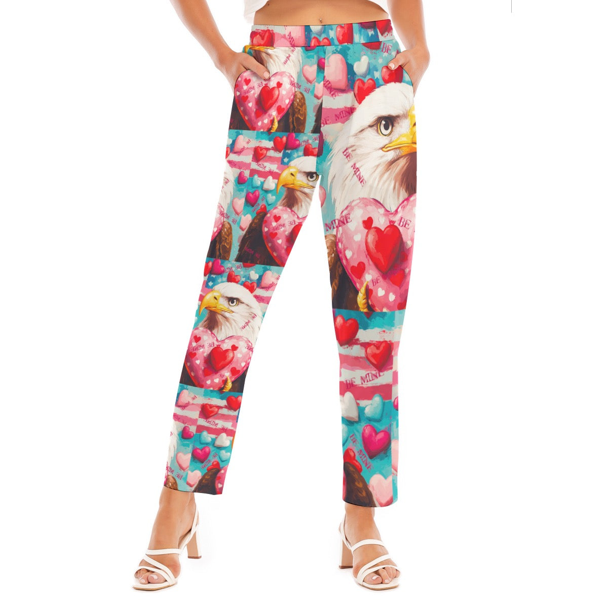 V-day 2, Print Women's Loose Straight-leg Pants
