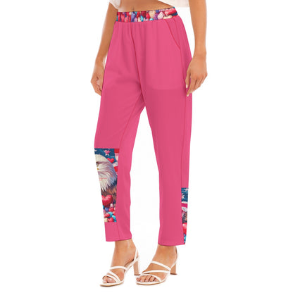 Vday Print Women's Loose Straight-leg Pants