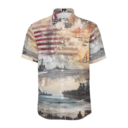 America theme Print Unisex Collared Shirt|115GSM Cotton poplin